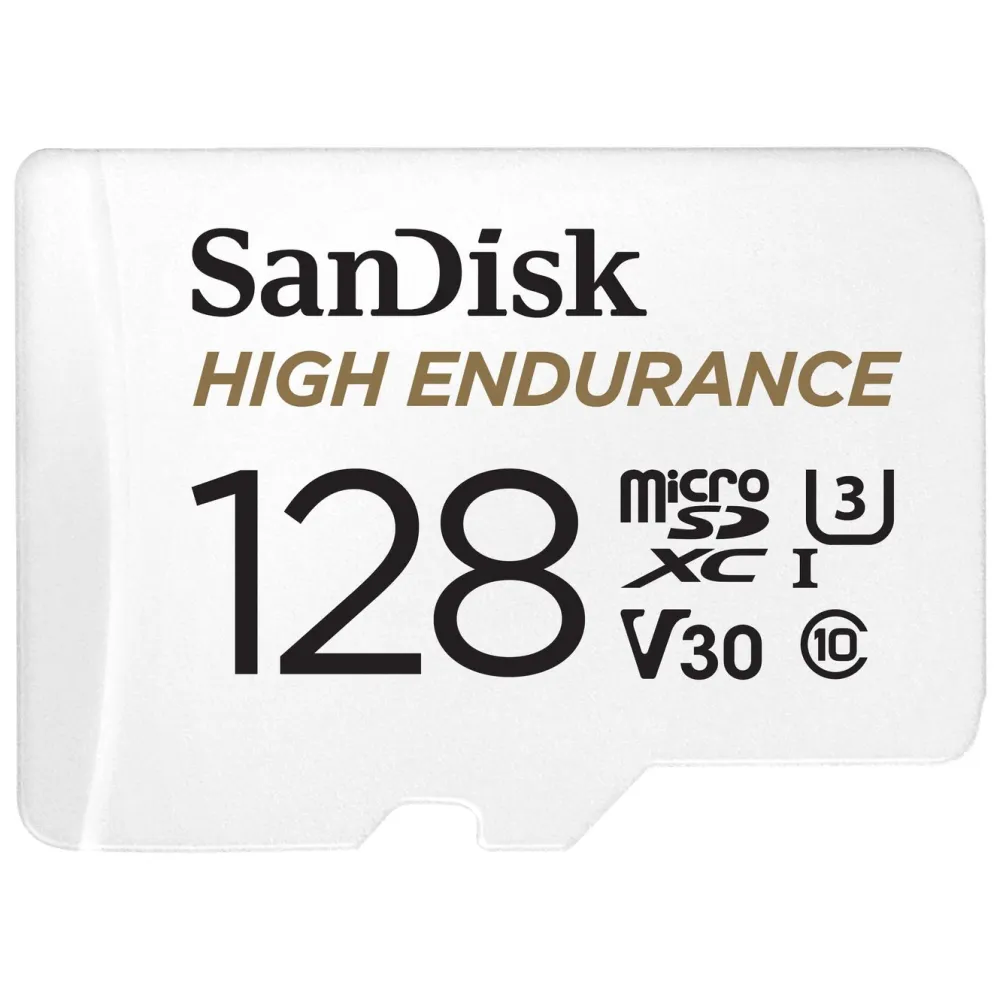Sandisk Foto Og Video|Alarmsystemer|High Endurance Micro-SD-kort 128 GB
