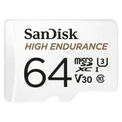 Sandisk Kameraovervåking|Foto Og Video|High Endurance Micro-SD-kort 64 GB