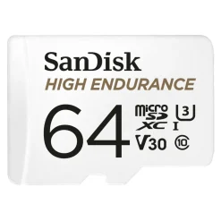 Sandisk Kameraovervåking|Foto Og Video|High Endurance Micro-SD-kort 64 GB