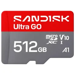 Sandisk Kameraovervåking|Foto Og Video|microSD Ultra Go minnekort 512 GB – 190 MB/s