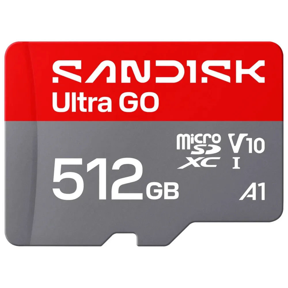 Sandisk Kameraovervåking|Foto Og Video|microSD Ultra Go minnekort 512 GB – 190 MB/s