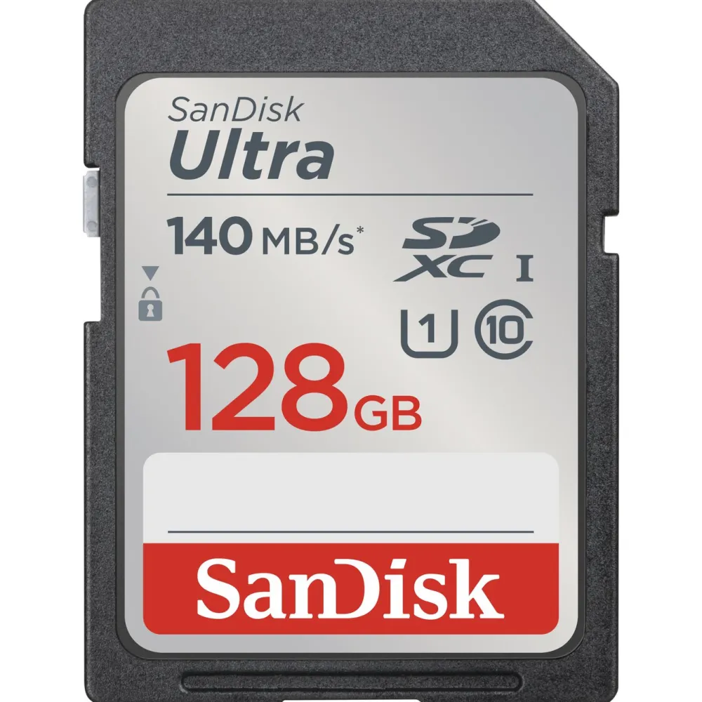 Sandisk Kameraovervåking|Foto Og Video|Ultra SD-kort 128 GB SDXC