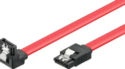 Kjell Kabler Til Datamaskin|Datamaskinkomponenter|SATA 6 Gb/s-kabel med lås, vinklet/rett 0,5 m