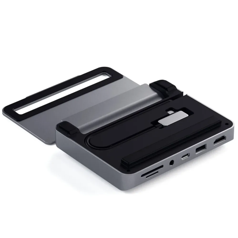 Satechi Ipad Og Tilbehør|Aluminum Stand Hub for iPad Pro (2018 og nyere)