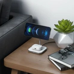 Satechi Iphone-Tilbehør|Hjemmekontor|2-in-1 Magnetic Wireless Charging Stand