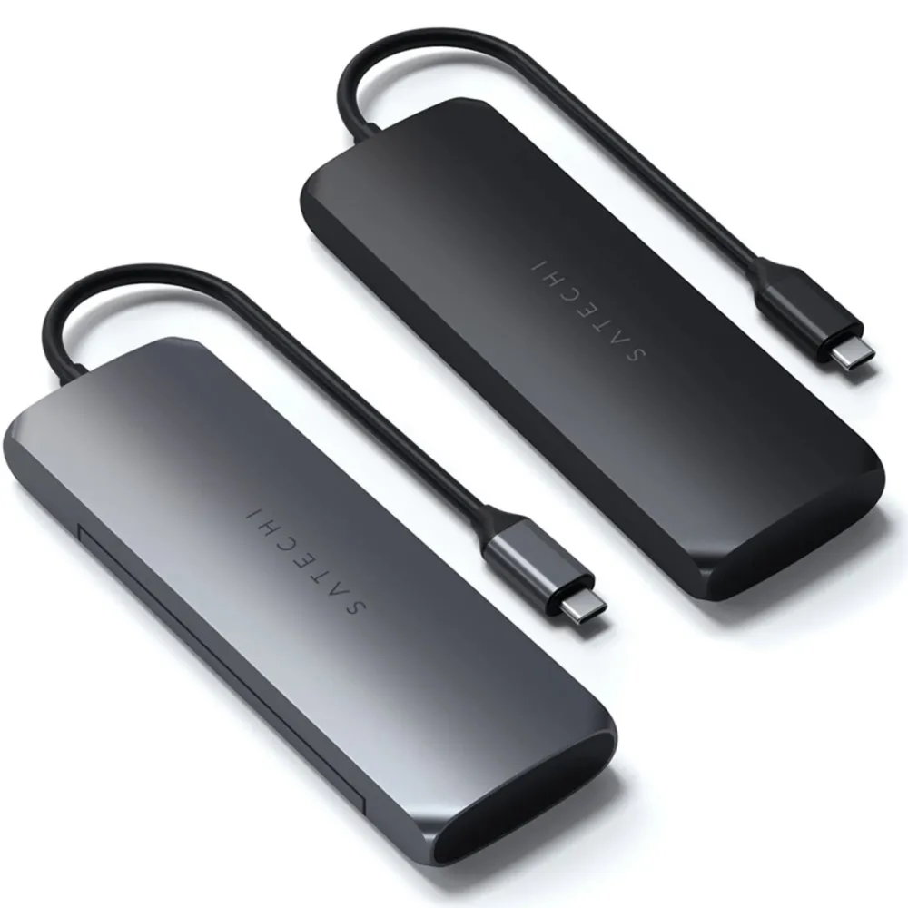 Satechi Mac-Tilbehør|Kabler Og Adaptere|USB-C-multiadapter med SSD-plass Svart