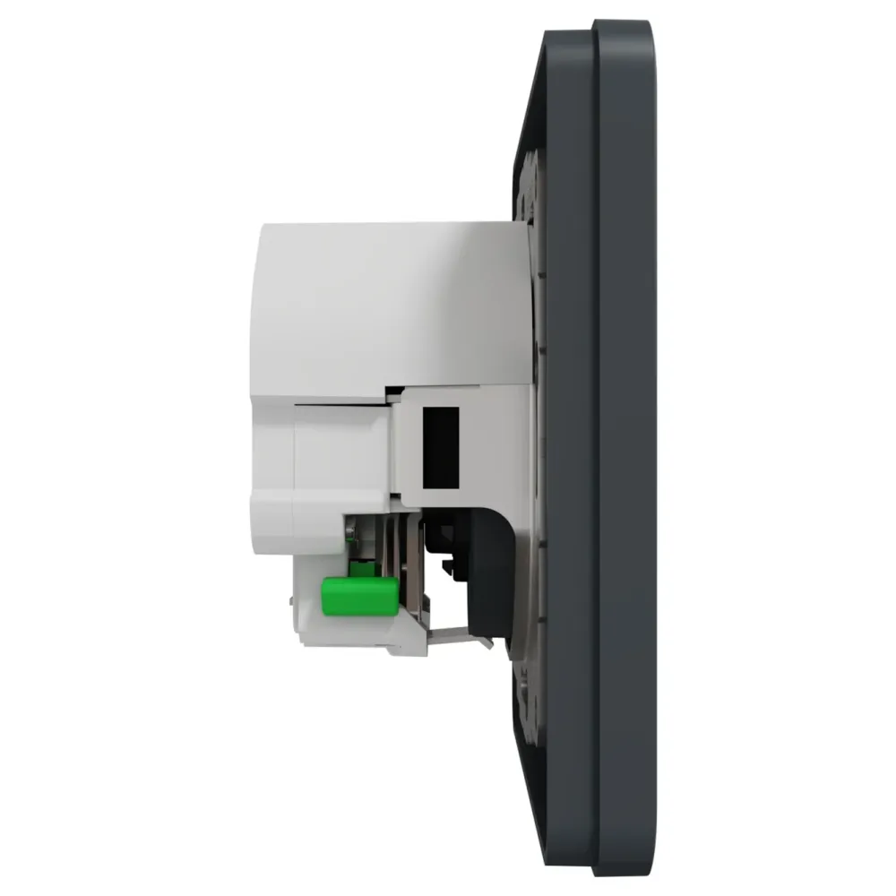 Schneider Electric Sterkstrøm|Exxact Jordet vegguttak med USB-porter Svart