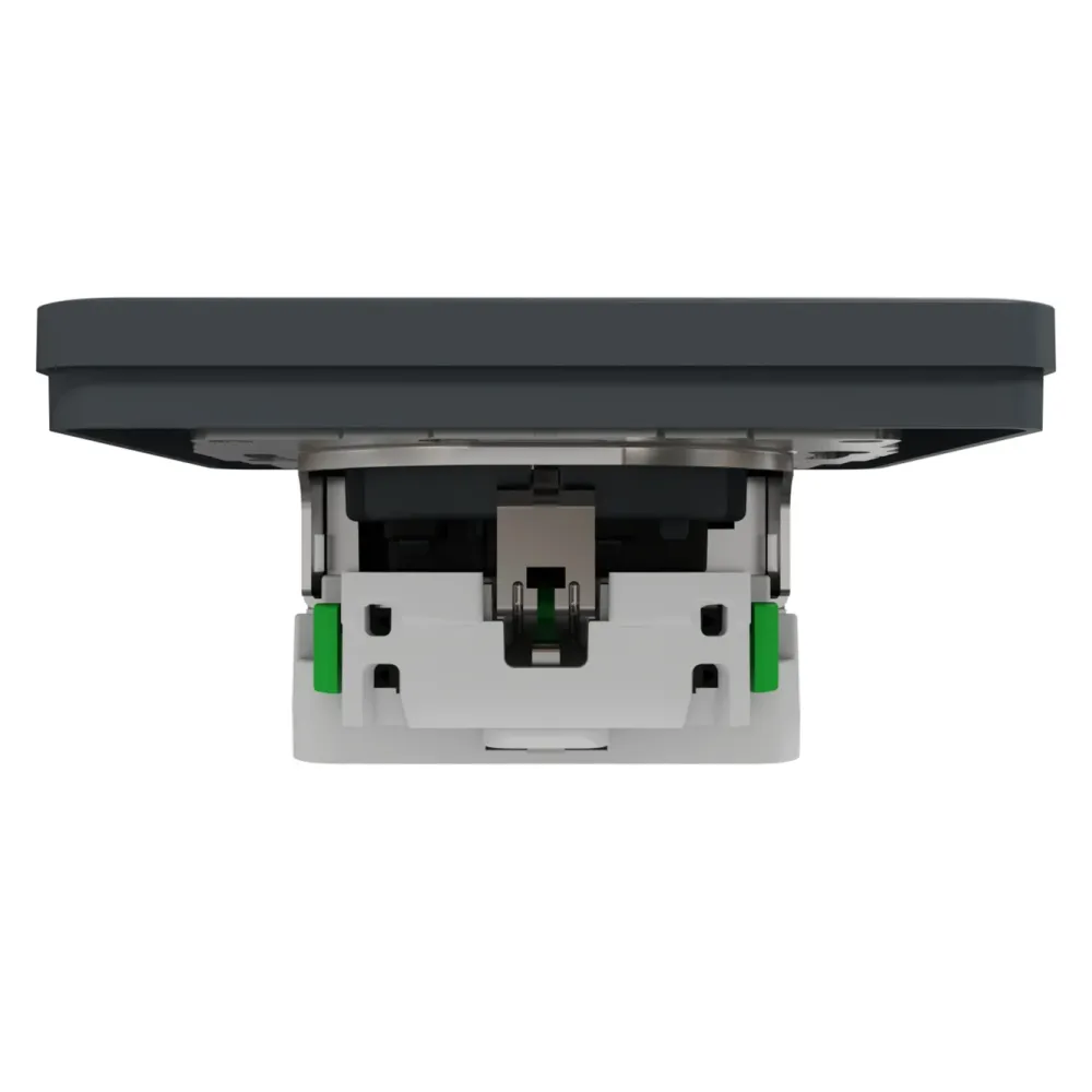 Schneider Electric Sterkstrøm|Exxact Jordet vegguttak med USB-porter Svart