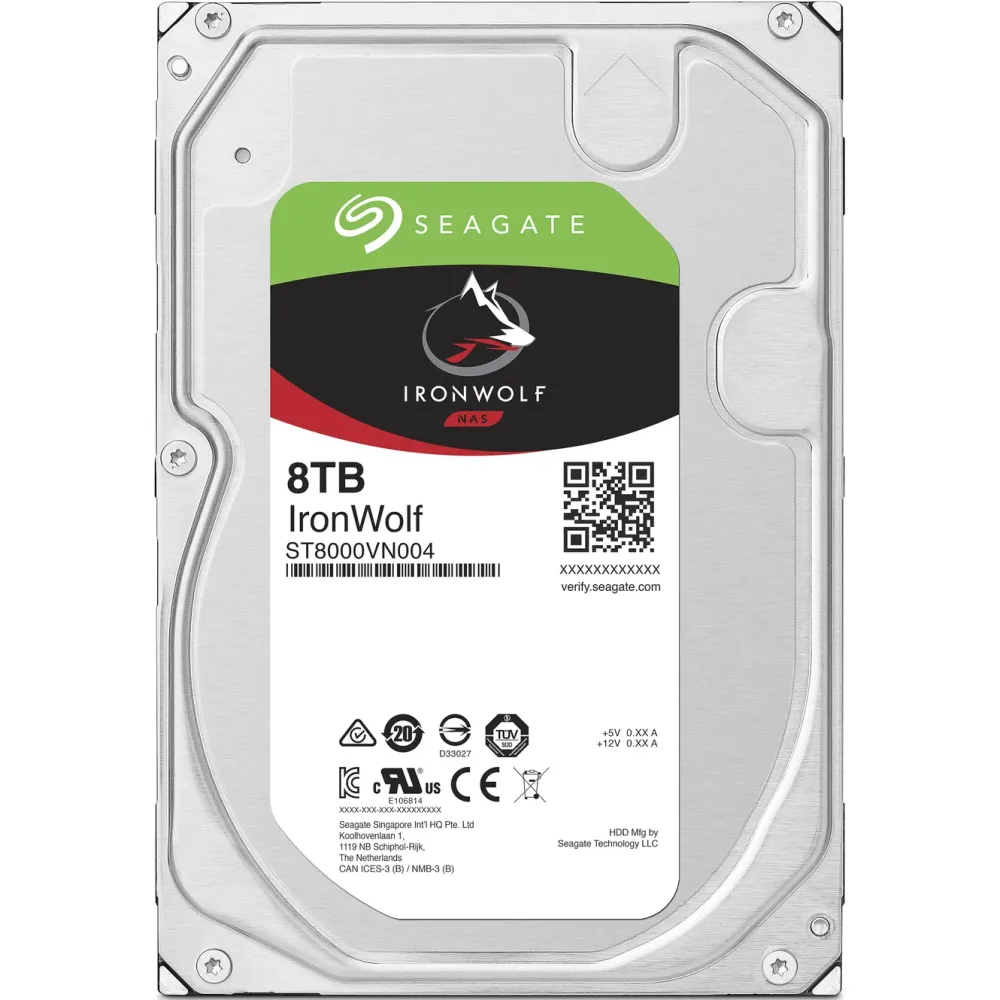 Seagate Datamaskinkomponenter|Lagring|Ironwolf Intern harddisk 3,5" 8 TB