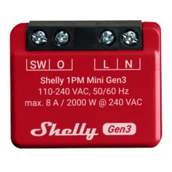 Shelly Fjernstrømbryter|Plus 1PM Mini (GEN 3)