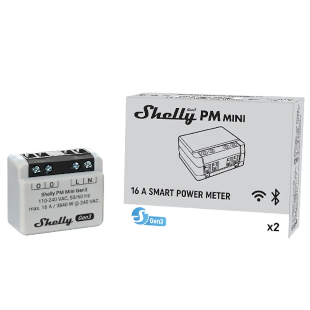 Shelly Fjernstrømbryter|PM Mini (GEN 3)