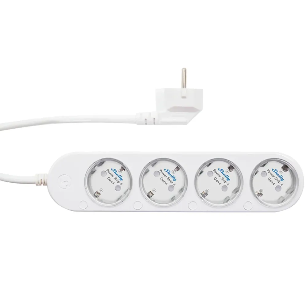 Shelly Strømledninger|Sterkstrøm|Power Strip 4 Gen4