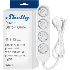 Shelly Strømledninger|Sterkstrøm|Power Strip 4 Gen4