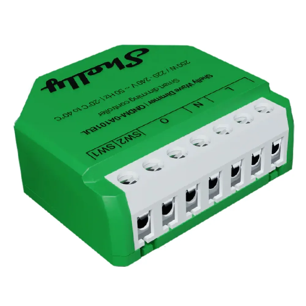 Shelly Sterkstrøm|Fjernstrømbryter|Wave Dimmer EU LR – Z-Wave 800-dimmer med Long Range