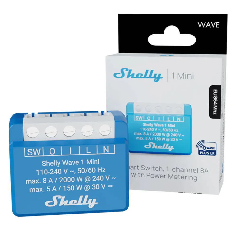 Shelly Fjernstrømbryter|Wave 1 Mini EU LR EU