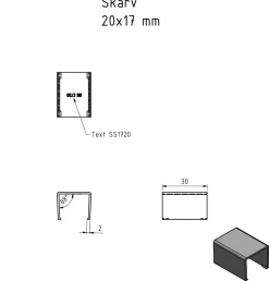 Kjell Kabelhåndtering|Elektrisk Installasjon|Skjøt for kabelkanal 20x17 mm