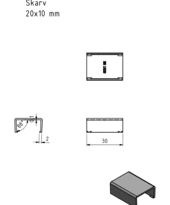 Kjell Kabelhåndtering|Elektrisk Installasjon|Skjøt for kabelkanal 20x10 mm