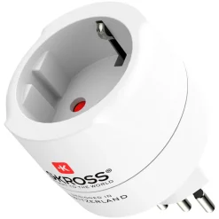 Skross Reiseeffekter|Overfallsalarm|Jordet reiseadapter - Sveits, Italia og Brasil