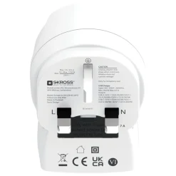 Skross Reiseeffekter|Overfallsalarm|Reiseadapter Europa til UK USB AC PD 20W