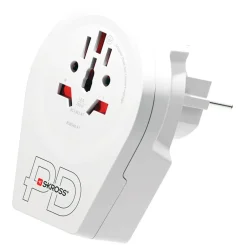 Skross Reiseeffekter|Overfallsalarm|Reiseadapter Universal til Europa USB AC PD 20W