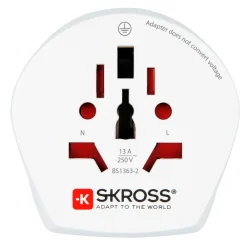 Skross Reiseeffekter|Universelt jordet reiseadapter til Sør-Afrika og Europa