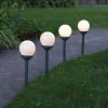 Kjell Utendørs Belysning|Solcelledrevet LED-lampe Ø10 cm 4-pk.