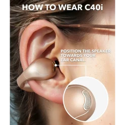 Soundcore Hodetelefoner Og Hodesett|C40i Desert-Bronze clip-on hodetelefoner