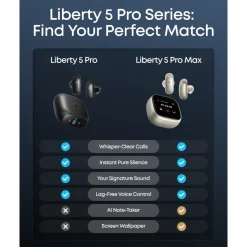 Soundcore Hodetelefoner Og Hodesett|Liberty 5 Pro trådløse in-ear-hodetelefoner