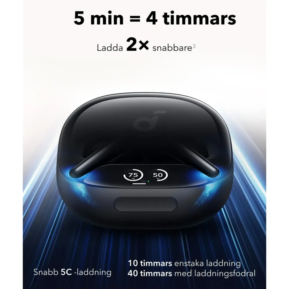 Soundcore Hodetelefoner Og Hodesett|Liberty 4 Pro trådløse hodetelefoner med støyreduksjon
