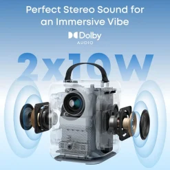 Soundcore Rengjøring|Foto Og Video|P1i smart portabel projektor med vendbare høyttalere Svart