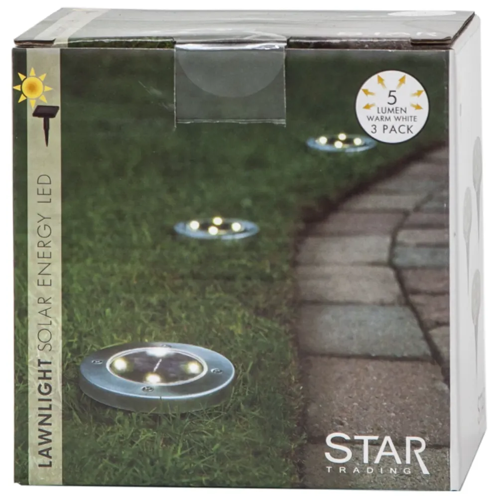 Star Trading Utendørs Belysning|Lawnlight Solcelledrevet belysning 3-pk.
