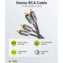 Kjell Lyd- & Videokabler|Stereo RCA-kabel 1 m
