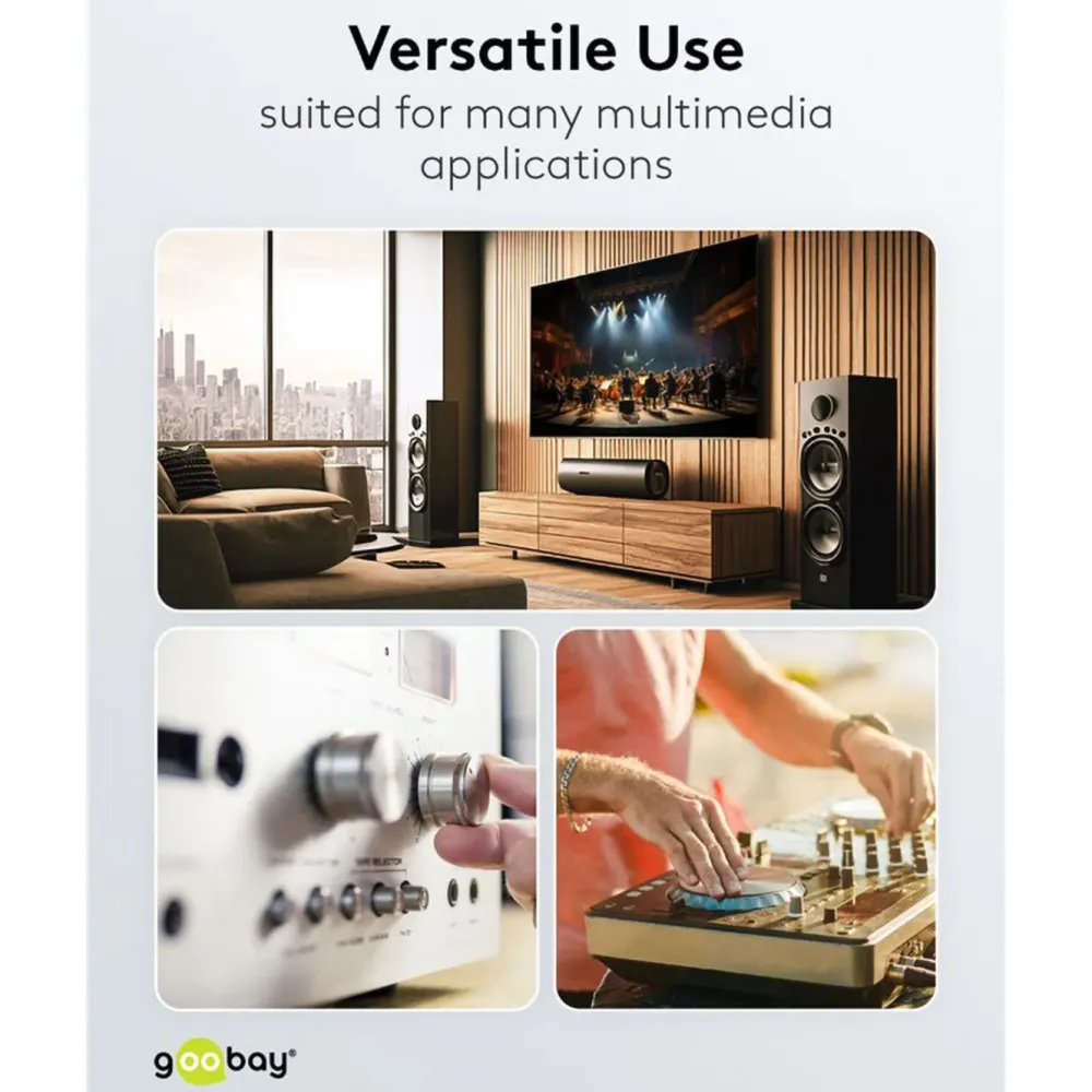 Kjell Lyd- & Videokabler|Stereo RCA-kabel 1 m