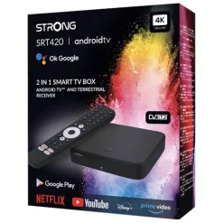 STRONG Tv Og Tilbehør|Android TV-boks SRT 420 med DVB-T2-mottaker