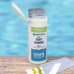 Swim & Fun Fritid|Teststrimle for PH og aktiv syre 50-pk.