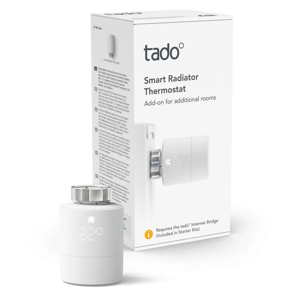 tado Inneklima|Temperaturkontroll|Ekstra termostat til Radiator V3+ 1-pk.