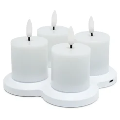 Kjell Julelys|Stemningsbelysning|Telys LED oppladbare 4-pk.