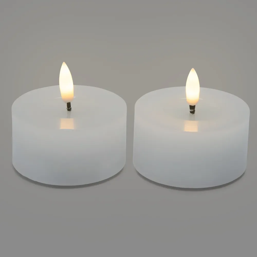 Kjell Julelys|Stemningsbelysning|Telys LED store 2-pk.
