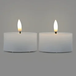 Kjell Julelys|Stemningsbelysning|Telys LED store 2-pk.