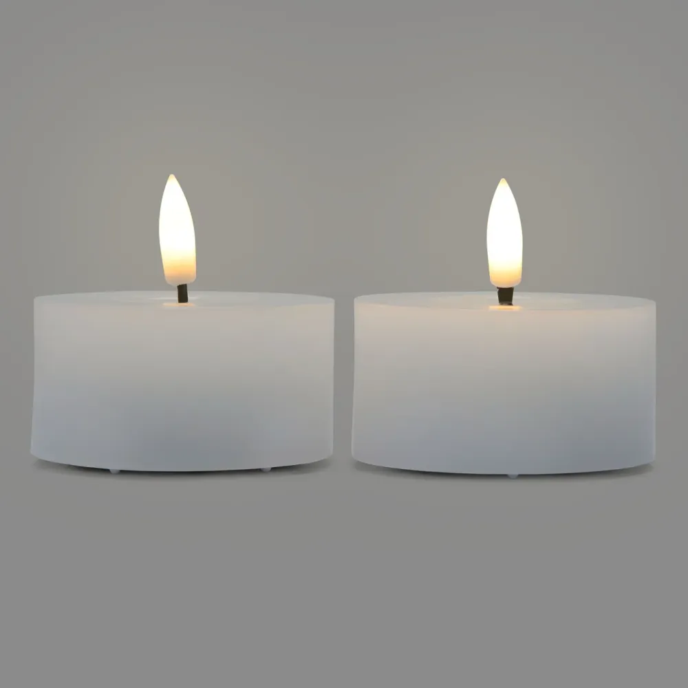 Kjell Julelys|Stemningsbelysning|Telys LED store 2-pk.