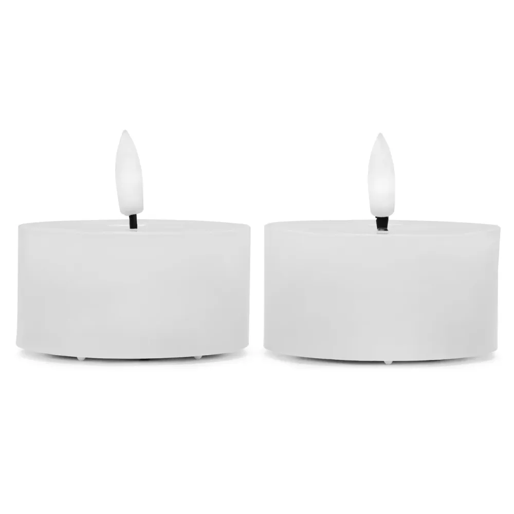 Kjell Julelys|Stemningsbelysning|Telys LED store 2-pk.