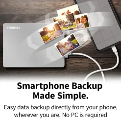 Toshiba Lagring|Canvio Flex Silver 1 TB