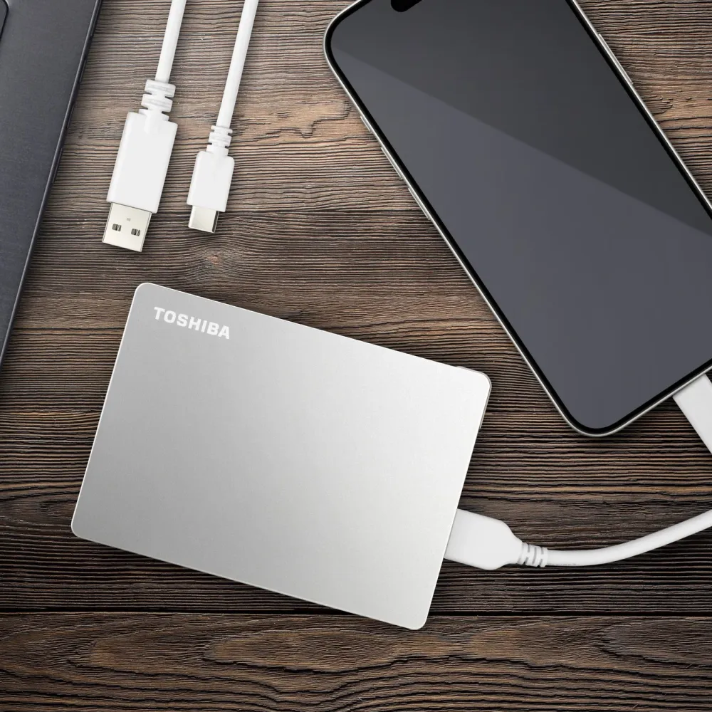 Toshiba Lagring|Canvio Flex Silver 1 TB