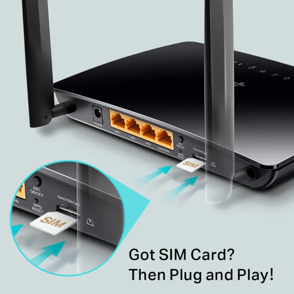 TP-Link Mobilt Bredbånd Og Rutere|Mobilt Bredbånd Og Rutere|Archer MR400 4G-ruter AC1200