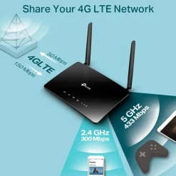 TP-Link Mobilt Bredbånd Og Rutere|Mobilt Bredbånd Og Rutere|Archer MR400 4G-ruter AC1200