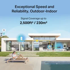 TP-Link Mobilt Bredbånd Og Rutere|Wifi-Routere|Archer NX500 5G-router for utendørs bruk