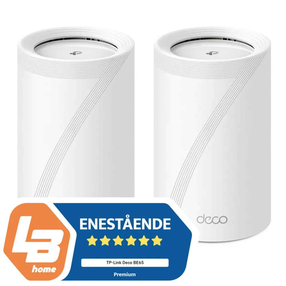 TP-Link Mesh|Wifi-Routere|Deco BE65 BE9300 Wifi 7 mesh-ruter 2-pk.