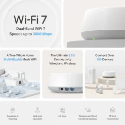 TP-Link Mesh|Wifi-Routere|Deco BE25 Mesh-node med Wifi 7 BE3600 1-pack