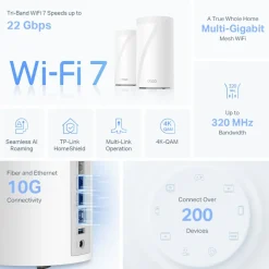 TP-Link Mesh|Wifi-Routere|Deco BE85 Mesh-ruter med Wifi 7 BE19000 1-pk.