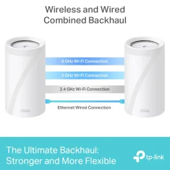 TP-Link Mesh|Wifi-Routere|Deco BE85 Mesh-ruter med Wifi 7 BE19000 2-pk.